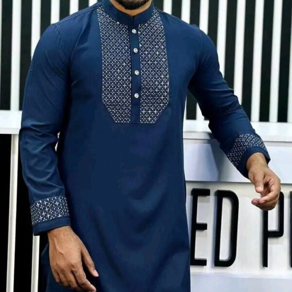 Stretch Punjabi Navy Blue