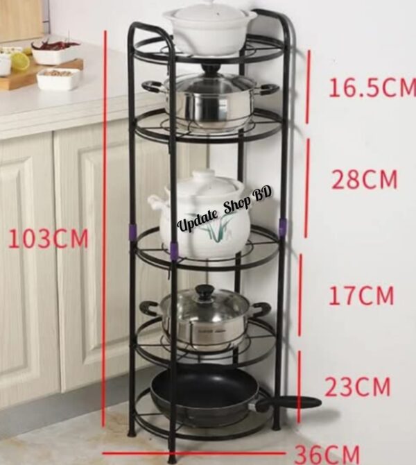 5 Layer Kitchen Pot Rack - Image 2